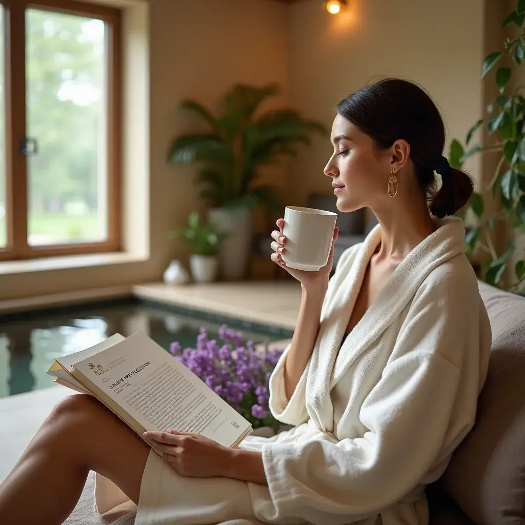 Egy bögre gőzölgő szívvédő tea, körülötte gyógynövények